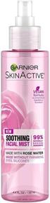 img 4 attached to 🌹 Garnier SkinActive Rose Water Facial Mist Spray, 4.4 Fluid Ounce (Pack of 1)