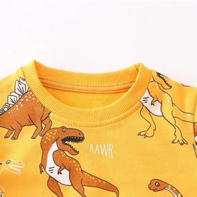 img 2 attached to UnionKK Toddler Cartoon T Shirt Dinosaur Boys' Clothing