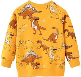 img 3 attached to UnionKK Toddler Cartoon T Shirt Dinosaur Boys' Clothing