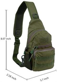 img 2 attached to Armiya Men's Tactical Sling Bag for Cycling Hiking Camping Trekking - Small Shoulder Chest Molle Daypack Backpack