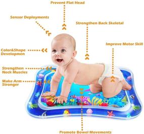 img 1 attached to ZMLM Baby Tummy-Time Water Mat: Interactive Inflatable Sensory Playmat for 3-9 Month Newborns - Fun Activity Toy Gift for Boys and Girls