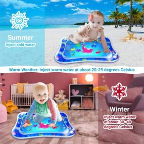 img 3 attached to ZMLM Baby Tummy-Time Water Mat: Interactive Inflatable Sensory Playmat for 3-9 Month Newborns - Fun Activity Toy Gift for Boys and Girls