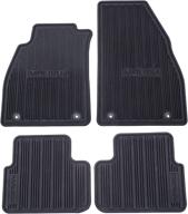 🚗 black front and rear all-weather floor mats - gm accessories 22906996 logo