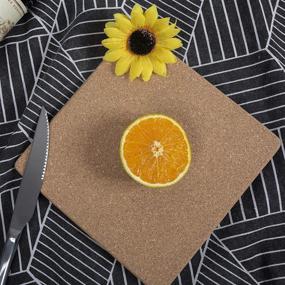 img 1 attached to Cork Trivets Square Kitchen 7 Inch: Stylish & Functional Hot Pad for Countertops