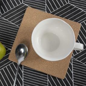 img 2 attached to Cork Trivets Square Kitchen 7 Inch: Stylish & Functional Hot Pad for Countertops