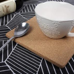 img 3 attached to Cork Trivets Square Kitchen 7 Inch: Stylish & Functional Hot Pad for Countertops