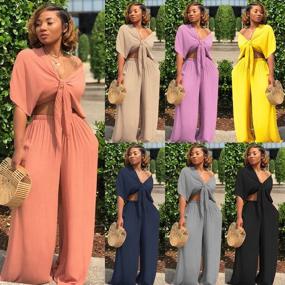 img 1 attached to 👗 Discover the Stylish Aro Lora Womens Outfit Jumpsuit - Perfect for Women's Clothing and Jumpsuits, Rompers & Overalls