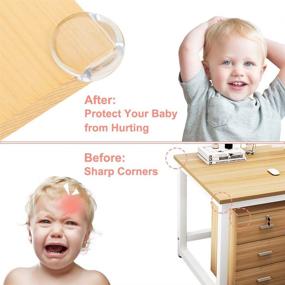 img 1 attached to 👶 24-Pack Clear Corner Protectors for Baby Safety - Furniture Edge Guards Bumper for Table Desk Shelf Bed Sharp Corner