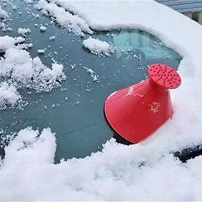 img 3 attached to 🧊 PureZoneA Ice Scraper for Car - Cone-Shaped Round Windshield Snow Scraper