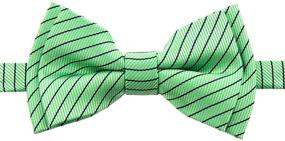 img 1 attached to 👦 Upgrade Your Son's Style with the Retreez Stylish Pin Stripes Woven Microfiber Pre-tied Boy's Bow Tie