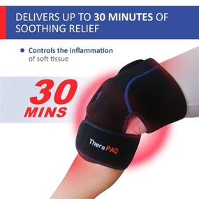 img 3 attached to 🦵 TheraPAQ Knee Ice Pack - Reusable Hot & Cold Compression Sleeve for Bursitis, Meniscus Tear, Rheumatoid Arthritis, Sprains & Swelling Relief