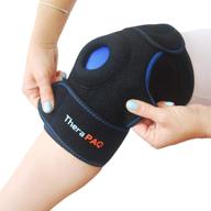 🦵 therapaq knee ice pack - reusable hot & cold compression sleeve for bursitis, meniscus tear, rheumatoid arthritis, sprains & swelling relief логотип