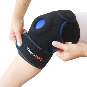 img 4 attached to 🦵 TheraPAQ Knee Ice Pack - Reusable Hot & Cold Compression Sleeve for Bursitis, Meniscus Tear, Rheumatoid Arthritis, Sprains & Swelling Relief