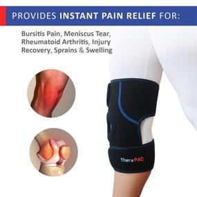 img 1 attached to 🦵 TheraPAQ Knee Ice Pack - Reusable Hot & Cold Compression Sleeve for Bursitis, Meniscus Tear, Rheumatoid Arthritis, Sprains & Swelling Relief