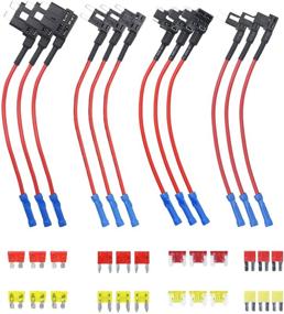 img 4 attached to 🚘 Recoil FTK12: 12V Car Add-a-Circuit Fuse Tap Adapter Kits - 12 Pack with 24pcs 5A & 10A Fuses