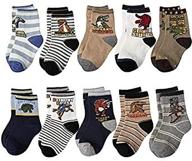 dinosaur crew socks for kids - stretch cotton boys' socks logo