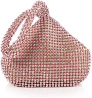 💎роскошная женская сумочка треугольного дизайна - идеальный выбор для свадеб и вечеринок, миниатюрный размер с камнями из розового золота. логотип