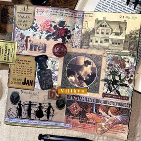 img 3 attached to 📚 Vilikya Antique Journaling Supplies Set: Decorative Stickers, Papers, and Vintage Ephemera for Scrapbooking, Junk Journal, Travel Diary, and Craft Art - 59pcs