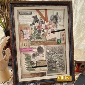 img 2 attached to 📚 Vilikya Antique Journaling Supplies Set: Decorative Stickers, Papers, and Vintage Ephemera for Scrapbooking, Junk Journal, Travel Diary, and Craft Art - 59pcs