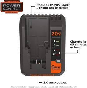 img 3 attached to 🔋 20V MAX Lithium Battery Charger by BLACK+DECKER, 2 Amp (BDCAC202B)