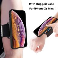 sportlink iphone xs max running armband with quick mount, rugged case 📱 and detachable wristband cell phone holder – ideal for hiking jogging biking workouts logo