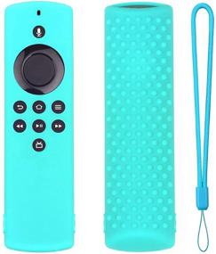 img 4 attached to REAN Sleeve Replacement For TV Stick Lite Remote Control Cover Case Bright Mint Green With Lanyard