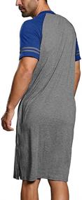 img 2 attached to Gafeng Men's Oversized Nightshirt Nightgown: Stylish Sleepwear for Maximum Comfort and Lounge