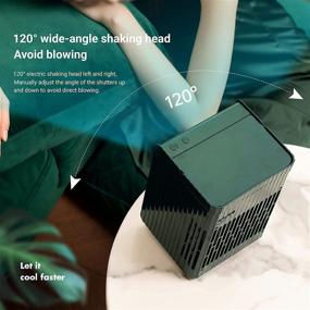 img 1 attached to 🌬️ 4000mAh Battery-Powered Personal Portable Air Cooler Fan with 300ml Water Tank - 120° Auto-Rotation | Ideal for Indoor Bedroom, Desk - Evaporative Air Conditioning & Humidifier