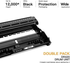 img 3 attached to 🖨️ E-Z Ink (TM) Compatible Brother DR420 Drum Unit Replacement for HL-2270DW HL-2280DW HL-2230 HL-2240 MFC-7360N MFC-7860DW DCP-7065DN Intellifax 2840 Printer (Black, High Yield, 2 Pack)