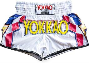 img 2 attached to YOKKAO Muay White Boxing Shorts Sports & Fitness and Other Sports