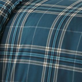 img 2 attached to 🛏️ Vilano Plaid Collection: Premium Quality Oversized 3-Piece Comforter Set - King/Cal King, Blue