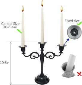 img 3 attached to 🕯️ Viscacha 3 Metal Candelabra: Elegant Candlestick Holder for Formal Events, Wedding, Church & Holidays