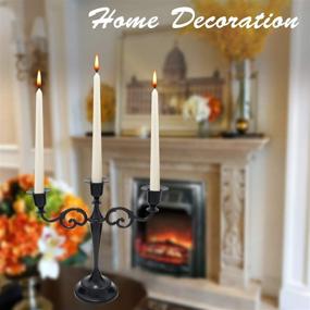 img 2 attached to 🕯️ Viscacha 3 Metal Candelabra: Elegant Candlestick Holder for Formal Events, Wedding, Church & Holidays