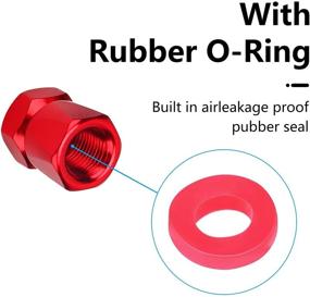 img 2 attached to 4 Pieces Red Car Wheel Tire Valve Stem Cover-Auto Valve Stem Caps Suitable For Infiniti QX50 Q50 Q70 Q70L Q60 QX30 QX60 QX80 Metal Styling Decoration Accessories