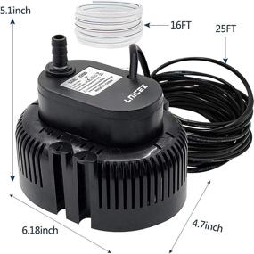 img 2 attached to 🏊 Lnicez Above Ground Pool Cover Pump - Submersible Sump Pump, Efficient Swimming Water Removal Pumps, Drainage Hose &amp; 25 Feet Extra Long Power Cord Included, 850 GPH for In Ground Pools, 3 Adapters