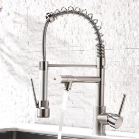 img 4 attached to 🚰 AIMADI Contemporary Kitchen Sink Faucet: Single Handle Stainless Steel Faucet with Pull Down Sprayer, Brushed Nickel Finish