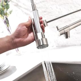 img 1 attached to 🚰 AIMADI Contemporary Kitchen Sink Faucet: Single Handle Stainless Steel Faucet with Pull Down Sprayer, Brushed Nickel Finish