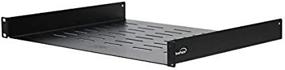 img 2 attached to NavePoint 1U Vented Rack Tray - 14 Inches (350mm Deep), Black, Lipless Design