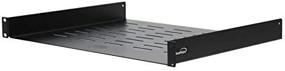 img 4 attached to NavePoint 1U Vented Rack Tray - 14 Inches (350mm Deep), Black, Lipless Design