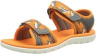 clarks surfing sandal orange textile boys' shoes in sandals logo