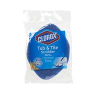 convenient clorox tub and tile scrubber refill for effective cleaning logo