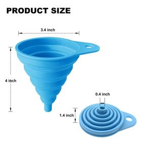 img 3 attached to 👍 Collapsible Kitchen Funnel (Blue) - Food Grade Silicone Funnels for Effortless Kitchen Use