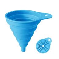 👍 collapsible kitchen funnel (blue) - food grade silicone funnels for effortless kitchen use logo