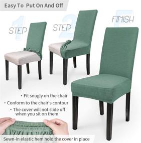 img 2 attached to Slipcover Removable Protector Sea Green: Durable and Stylish Furniture Shield