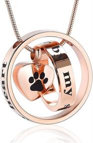 img 4 attached to 🐾 Forever in My Heart: Pet Urn Necklace for Cremation Ashes - Keep Your Beloved Dog or Cat Close Always