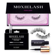 👁️ moxielash magnetic eyelashes with eyeliner kit - classy set - natural-looking false eyelashes - classy lashes + magnetic eyeliner + eyeliner remover swabs - usa owned - no glue logo