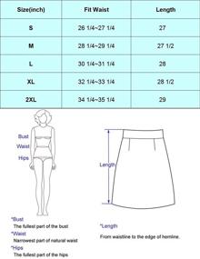 img 2 attached to 👗 Waist Elastic Pleated KK659 3 Length Women's Clothing Skirts for Improved SEO