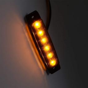 img 3 attached to 🚦 10-Pack of 6 LED Amber Side Marker Indicator Lights with 3.8" Smoke Lens - Trailer Marker Lights, Brake Stop Lamp, License Decoration Lights for Trucks Sealed, Boat Marine LED Utility Strip Lights