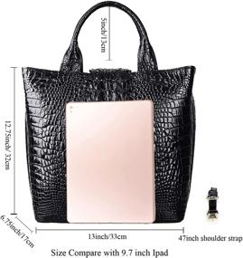 img 1 attached to 👜 PIJUSHI Crocodile Designer Satchel Handbags & Wallets for Women - Enhancing Satchels