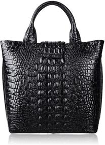 img 2 attached to 👜 PIJUSHI Crocodile Designer Satchel Handbags & Wallets for Women - Enhancing Satchels